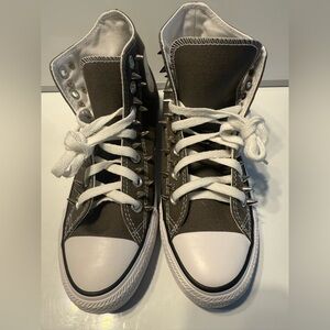 CONVERSE ALL STAR CHARCOAL High Top Spiked Sneakers Women’s US Size 8